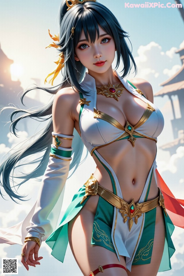 Hentai - Under the Radiance of Celestial Grace Set.2 20250124 Part 10 No.766dd7 A woman in a bikini with a crown on her head.
